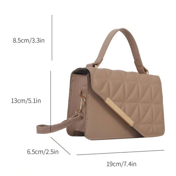 ⚠️Clearance Khaki Mini Quilted Square Crossbody Bag - Picture 6 of 6